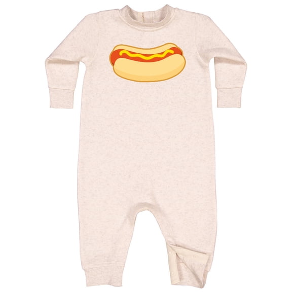 Inktastic Funny Hot Dog Baby Fleece Romper