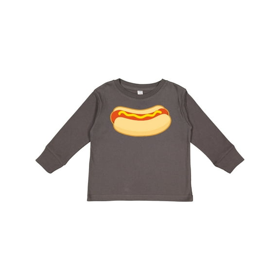 Inktastic Funny Hot Dog Boys or Girls Long Sleeve Toddler T-Shirt
