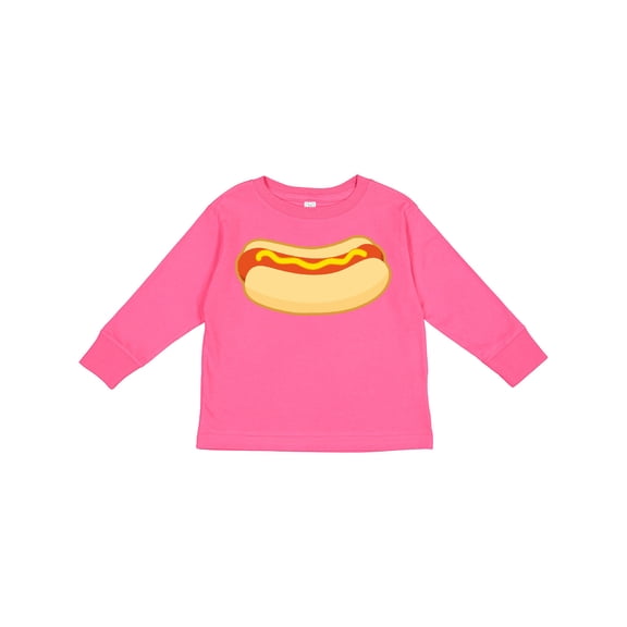 Inktastic Funny Hot Dog Boys or Girls Long Sleeve Toddler T-Shirt