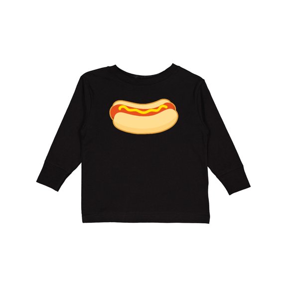 Inktastic Funny Hot Dog Boys or Girls Long Sleeve Toddler T-Shirt