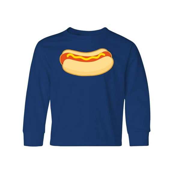 Inktastic Funny Hot Dog Long Sleeve Youth T-Shirt