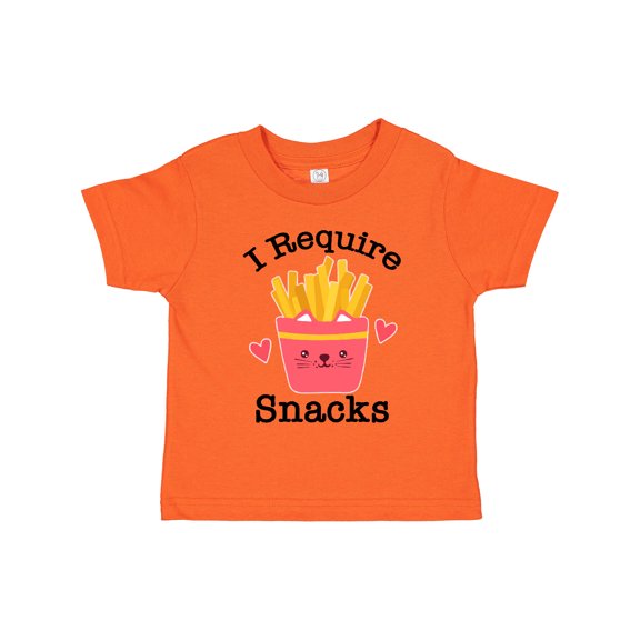 Inktastic Funny I Require Snacks French Fries Boys or Girls Toddler T-Shirt