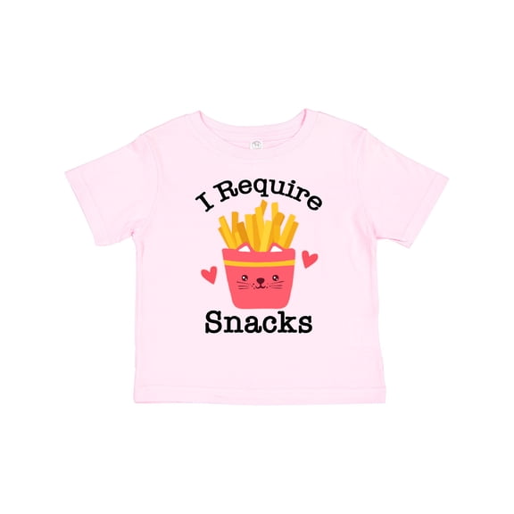 Inktastic Funny I Require Snacks French Fries Boys or Girls Toddler T-Shirt