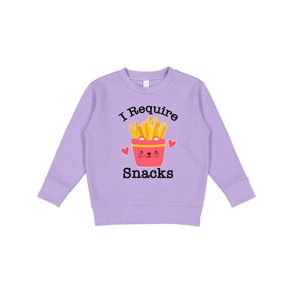 Inktastic Funny I Require Snacks French Fries Toddler Sweatshirt