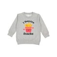 thumbnail image 1 of Inktastic Funny I Require Snacks French Fries Toddler Sweatshirt, 1 of 4