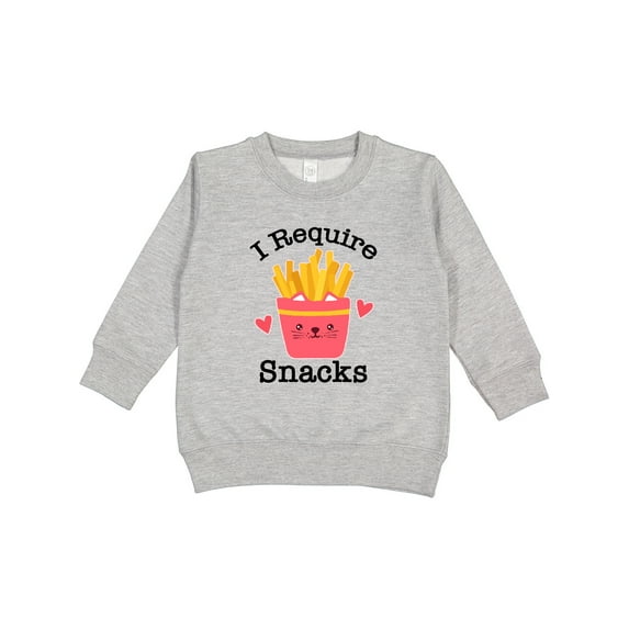 Inktastic Funny I Require Snacks French Fries Toddler Sweatshirt