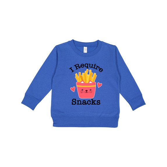 Inktastic Funny I Require Snacks French Fries Toddler Sweatshirt