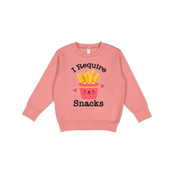 Inktastic Funny I Require Snacks French Fries Toddler Sweatshirt