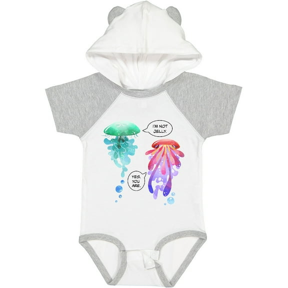 Inktastic Funny I'm Not Jelly Jellyfish in Blue and Pink Boys or Girls Baby Bodysuit