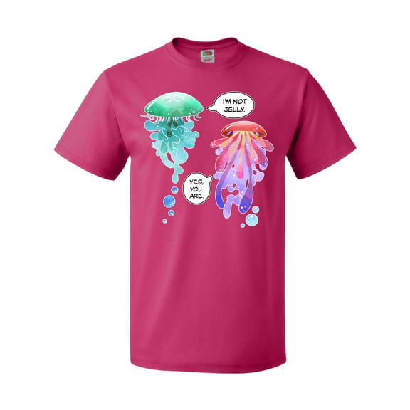 Inktastic Funny I'm Not Jelly Jellyfish in Blue and Pink T-Shirt
