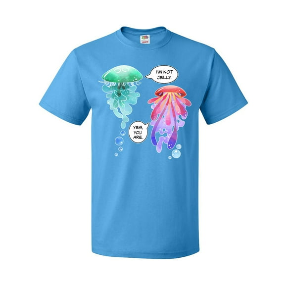 Inktastic Funny I'm Not Jelly Jellyfish in Blue and Pink T-Shirt