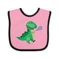 thumbnail image 1 of Inktastic Funny Lacrosse Player Boys or Girls Baby Bib, 1 of 4