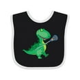 thumbnail image 1 of Inktastic Funny Lacrosse Player Boys or Girls Baby Bib, 1 of 4