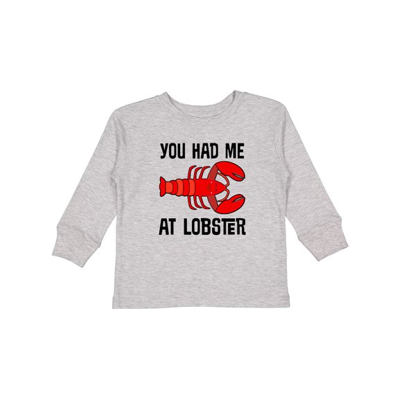 Inktastic Funny Lobster Lover Kids Seafood Boys or Girls Long Sleeve Toddler T-Shirt