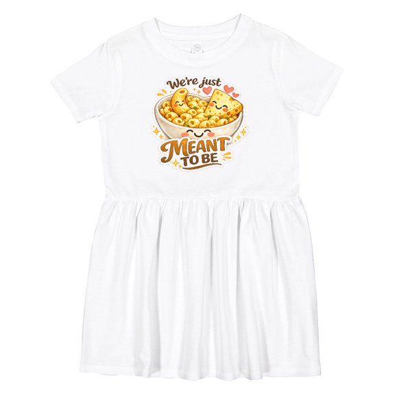 Inktastic Funny Mac and Cheese Girls Toddler Dress