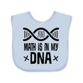 thumbnail image 1 of Inktastic Funny Math is in My Dna Boys or Girls Baby Bib, 1 of 4
