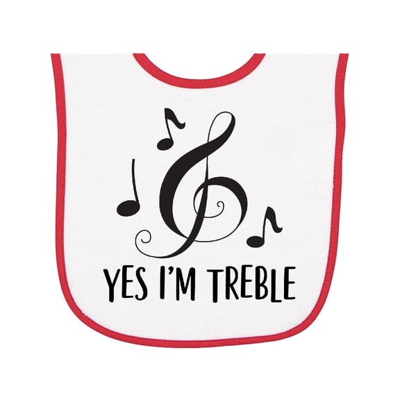 Inktastic Funny Music Yes Im Treble Baby Terry Cloth Bib