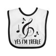 thumbnail image 1 of Inktastic Funny Music Yes Im Treble Boys or Girls Baby Bib, 1 of 4