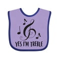 thumbnail image 1 of Inktastic Funny Music Yes Im Treble Boys or Girls Baby Bib, 1 of 4