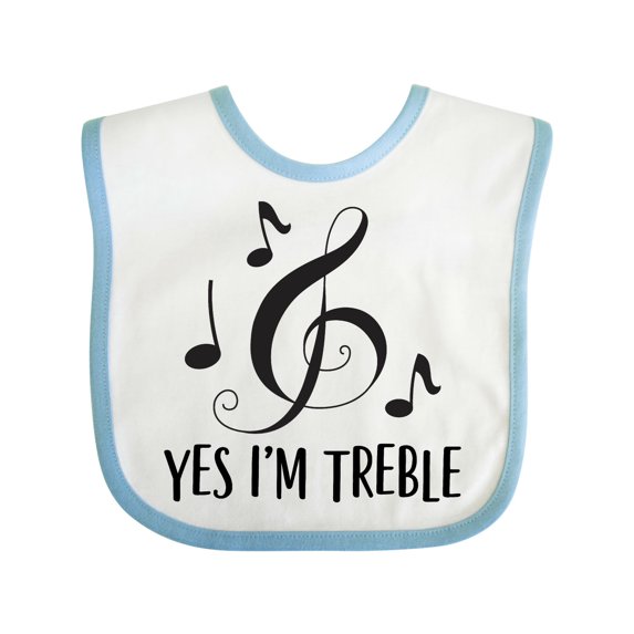 Inktastic Funny Music Yes Im Treble Boys or Girls Baby Bib
