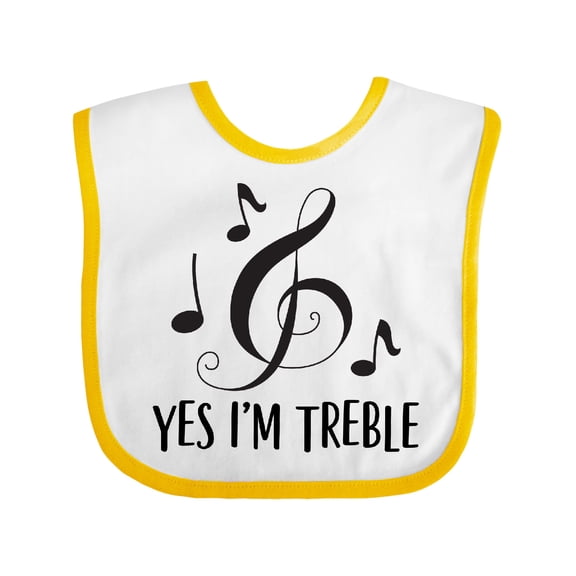 Inktastic Funny Music Yes Im Treble Boys or Girls Baby Bib