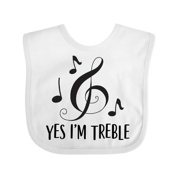 Inktastic Funny Music Yes Im Treble Boys or Girls Baby Bib