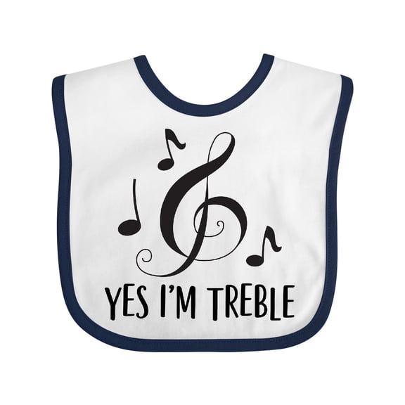 Inktastic Funny Music Yes Im Treble Boys or Girls Baby Bib