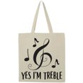 thumbnail image 1 of Inktastic Funny Music Yes Im Treble Gift Tote Bag, 1 of 5