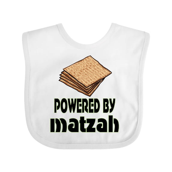 Inktastic Funny Passover Powered by Matzah Boys or Girls Baby Bib