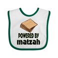 thumbnail image 1 of Inktastic Funny Passover Powered by Matzah Boys or Girls Baby Bib, 1 of 4