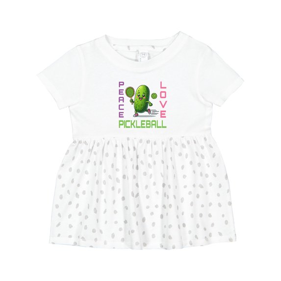 Inktastic Funny Peace Love Pickleball Girls Baby Dress