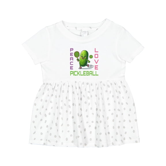 Inktastic Funny Peace Love Pickleball Girls Baby Dress