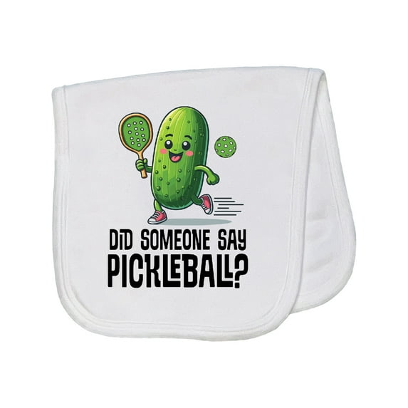 Inktastic Funny Pickleball Player Quote Baby Burp Cloth