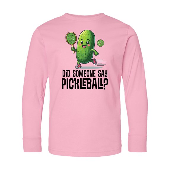 Inktastic Funny Pickleball Player Quote Long Sleeve Youth T-Shirt
