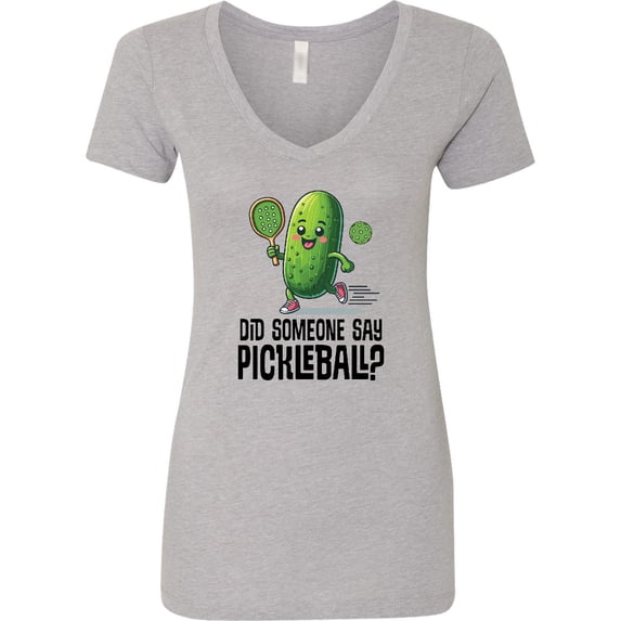 Inktastic Funny Pickleball Player Quote Women's V-Neck T-Shirt