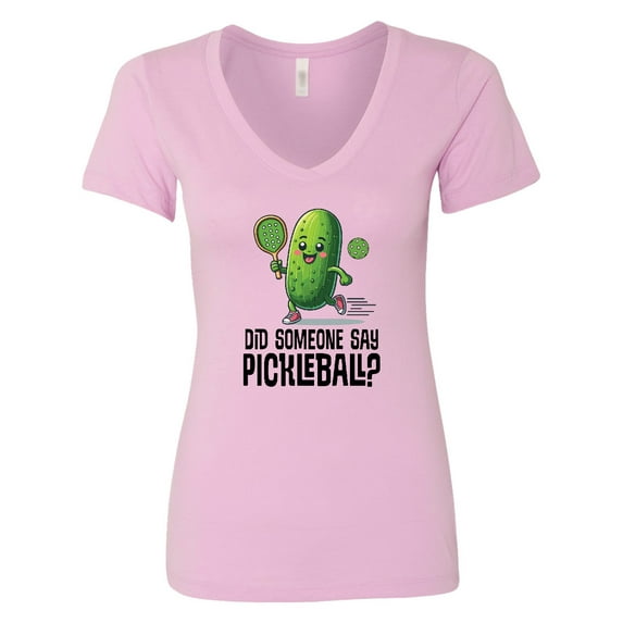 Inktastic Funny Pickleball Player Quote Women's V-Neck T-Shirt