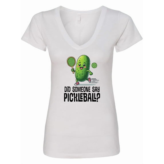 Inktastic Funny Pickleball Player Quote Women's V-Neck T-Shirt