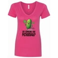 thumbnail image 1 of Inktastic Funny Pickleball Player Quote Women's V-Neck T-Shirt, 1 of 5