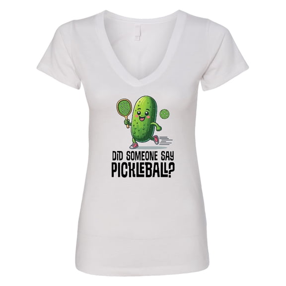 Inktastic Funny Pickleball Player Quote Women's V-Neck T-Shirt