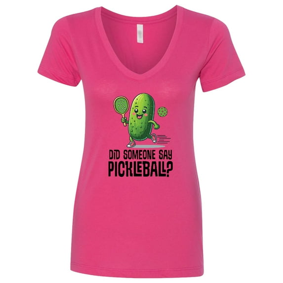 Inktastic Funny Pickleball Player Quote Women's V-Neck T-Shirt