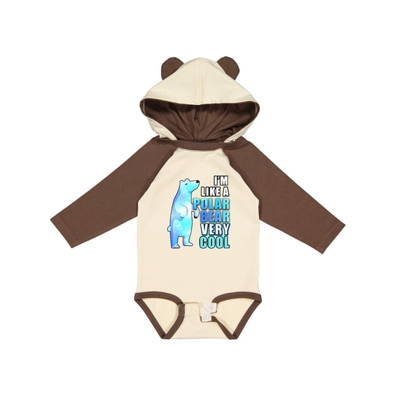 Inktastic Funny Polar Bear Boys or Girls Long Sleeve Baby Bodysuit
