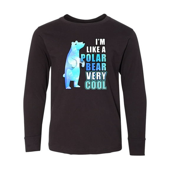 Inktastic Funny Polar Bear Long Sleeve Youth T-Shirt