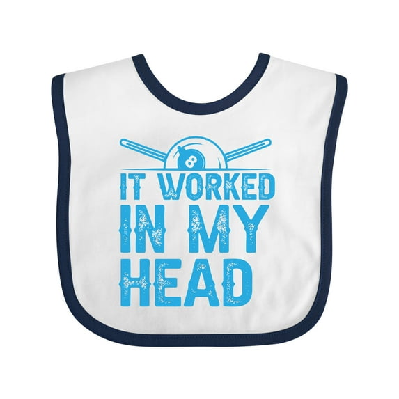 Inktastic Funny Pool Billiards Quote Boys or Girls Baby Bib