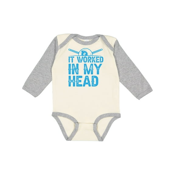 Inktastic Funny Pool Billiards Quote Boys or Girls Long Sleeve Baby Bodysuit