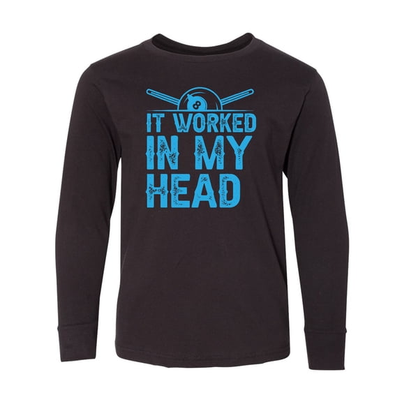 Inktastic Funny Pool Billiards Quote Long Sleeve Youth T-Shirt