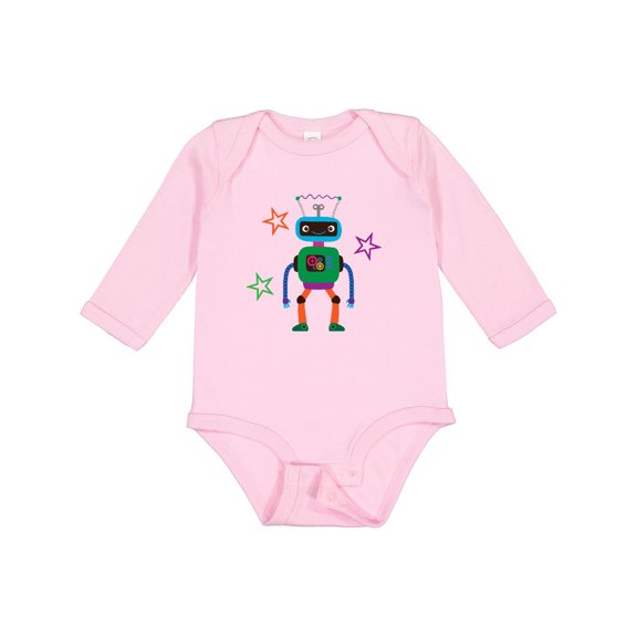 Inktastic Funny Robotics Team Robot Boys or Girls Long Sleeve Baby Bodysuit