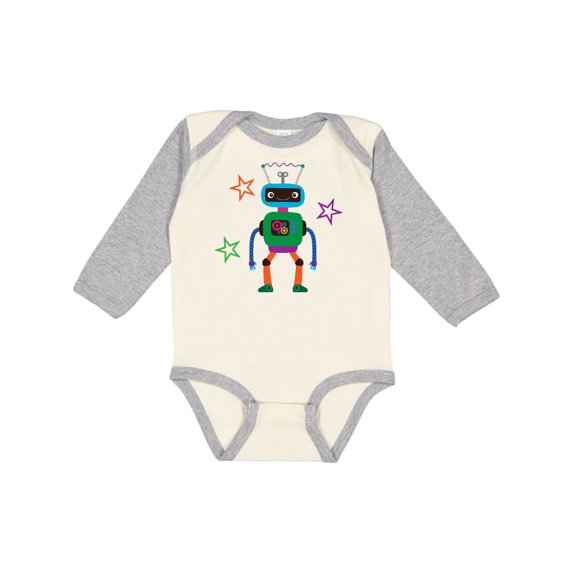 Inktastic Funny Robotics Team Robot Boys or Girls Long Sleeve Baby Bodysuit