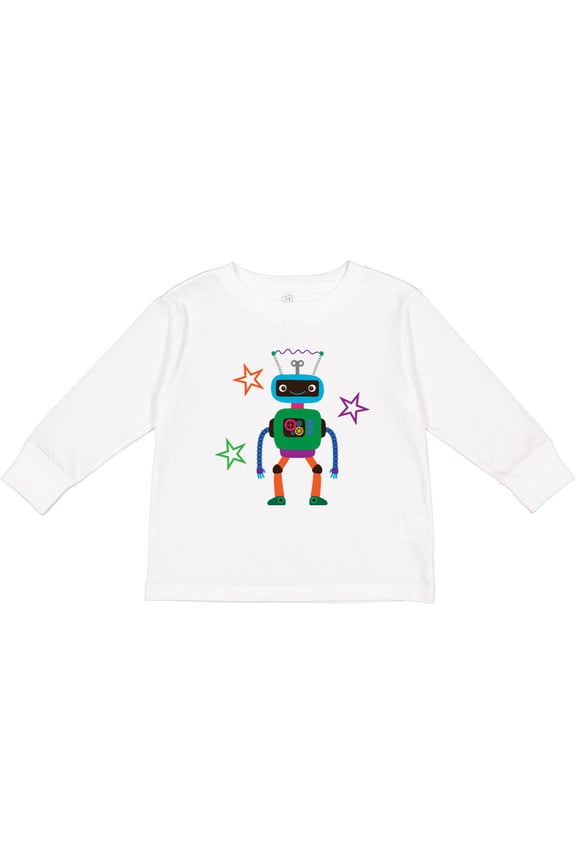 Funny Robotics Team Robot Boys or Girls Long Sleeve Toddler T-Shirt