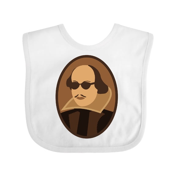 Inktastic Funny Rockin' Shakespeare Boys or Girls Baby Bib
