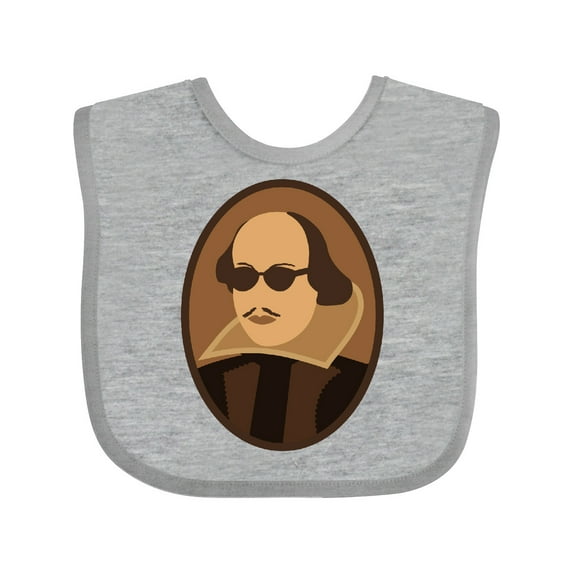 Inktastic Funny Rockin' Shakespeare Boys or Girls Baby Bib